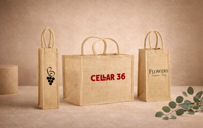 Wholesale Jute (Burlap) Wine Tote Bags | Customizable Jute (Burlap) Wine Bags in Bulk