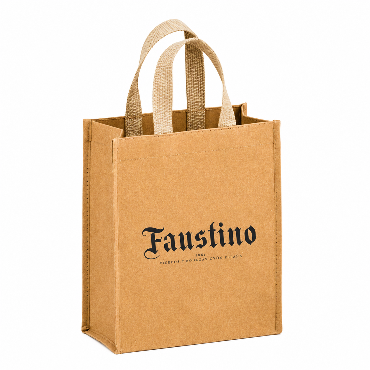 2-Bottle Washable Kraft Wine Tote