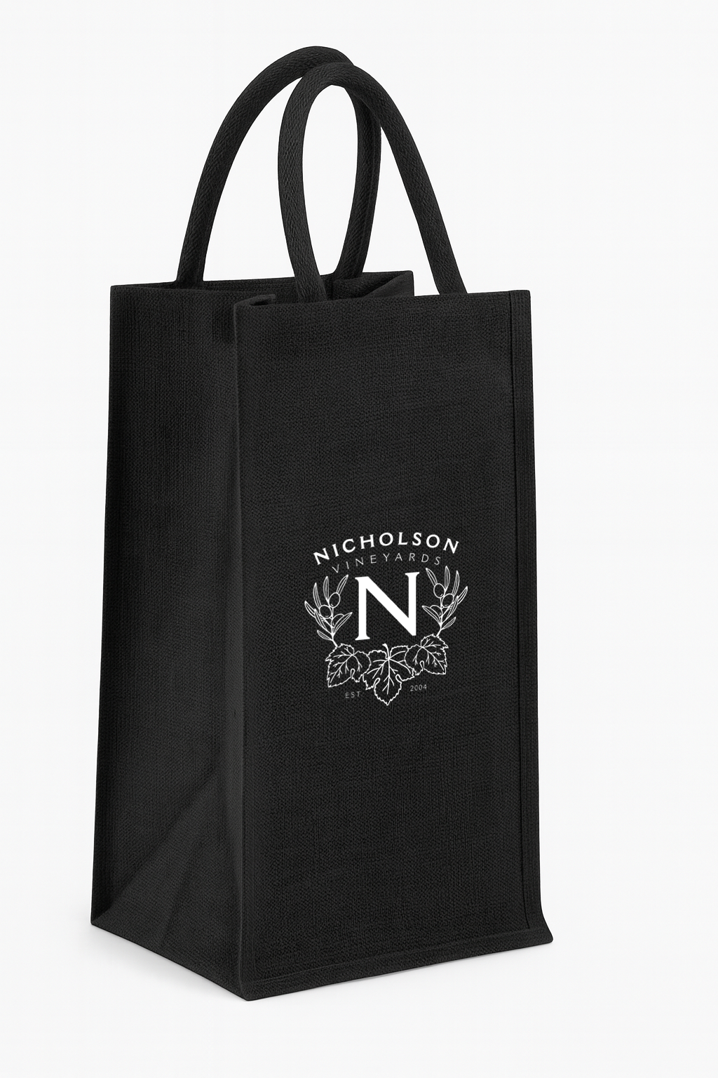 2-Bottle Jute Wine Tote