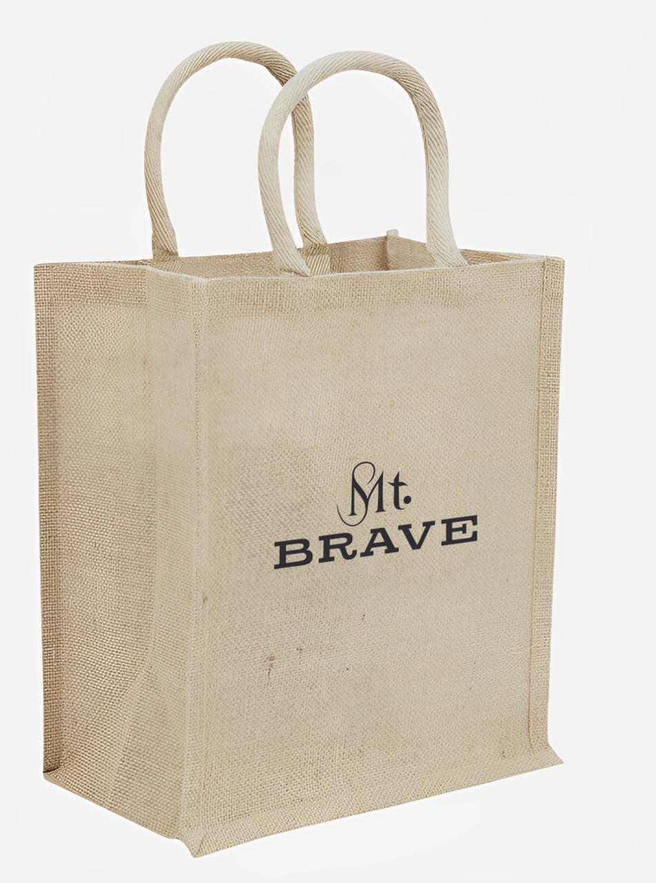 6-Bottle Jute Wine Tote