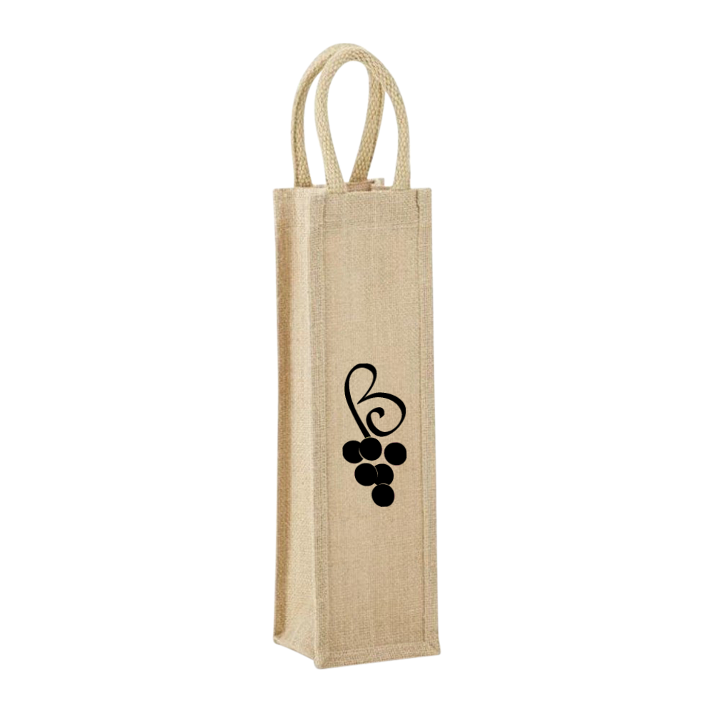1-BOTTLE JUTE WINE TOTE