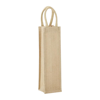 1-BOTTLE JUTE WINE TOTE