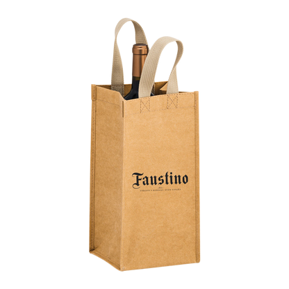 1-BOTTLE WASHABLE KRAFT WINE TOTE