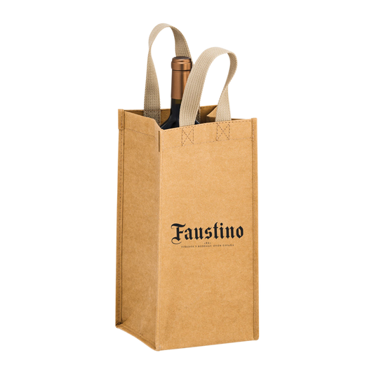 1-BOTTLE WASHABLE KRAFT WINE TOTE