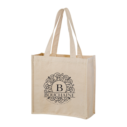 2-Bottle Heavy Cotton Canvas Grocery Tote