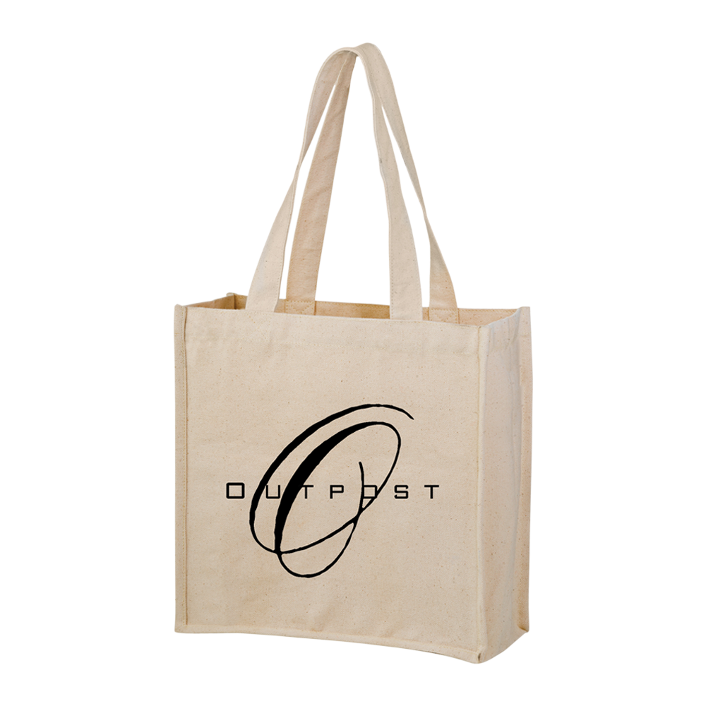 2-Bottle Heavy Cotton Canvas Grocery Tote