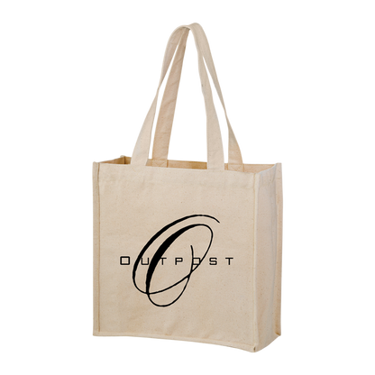 2-Bottle Heavy Cotton Canvas Grocery Tote