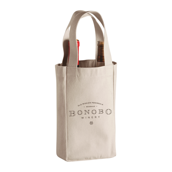 2-BOTTLE COTTON WINE TOTE