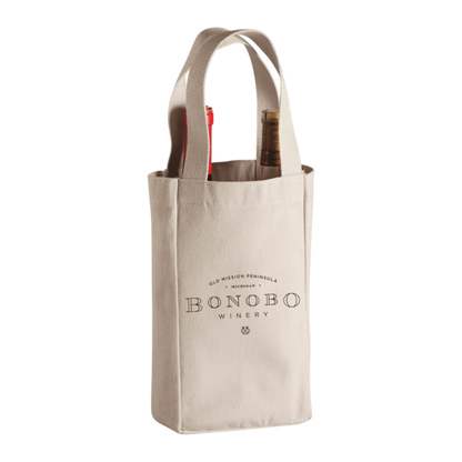 2-BOTTLE COTTON WINE TOTE
