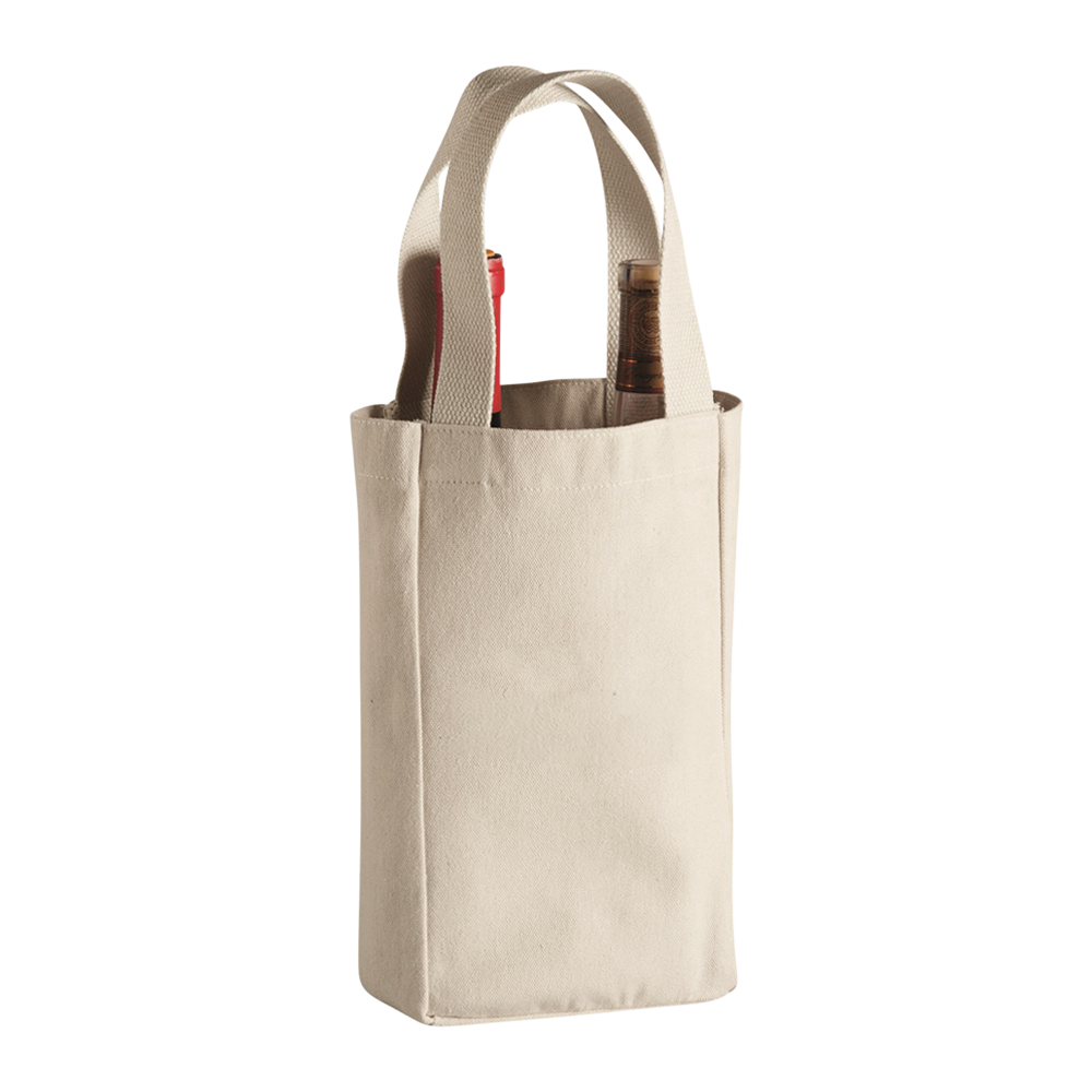 2-BOTTLE COTTON WINE TOTE