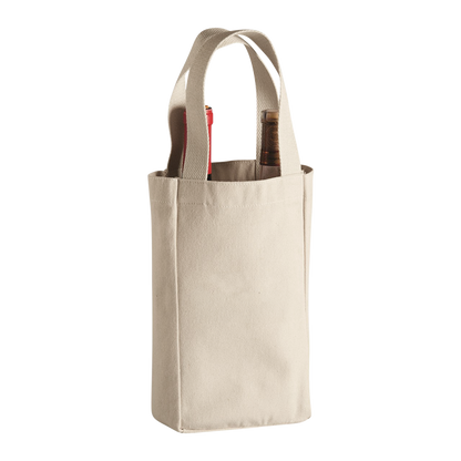 2-BOTTLE COTTON WINE TOTE