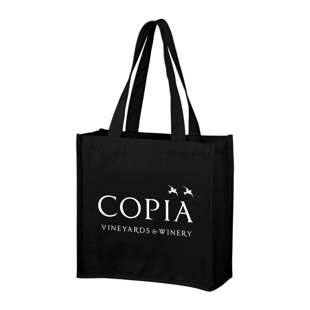 2-Bottle Heavy Cotton Canvas Grocery Tote