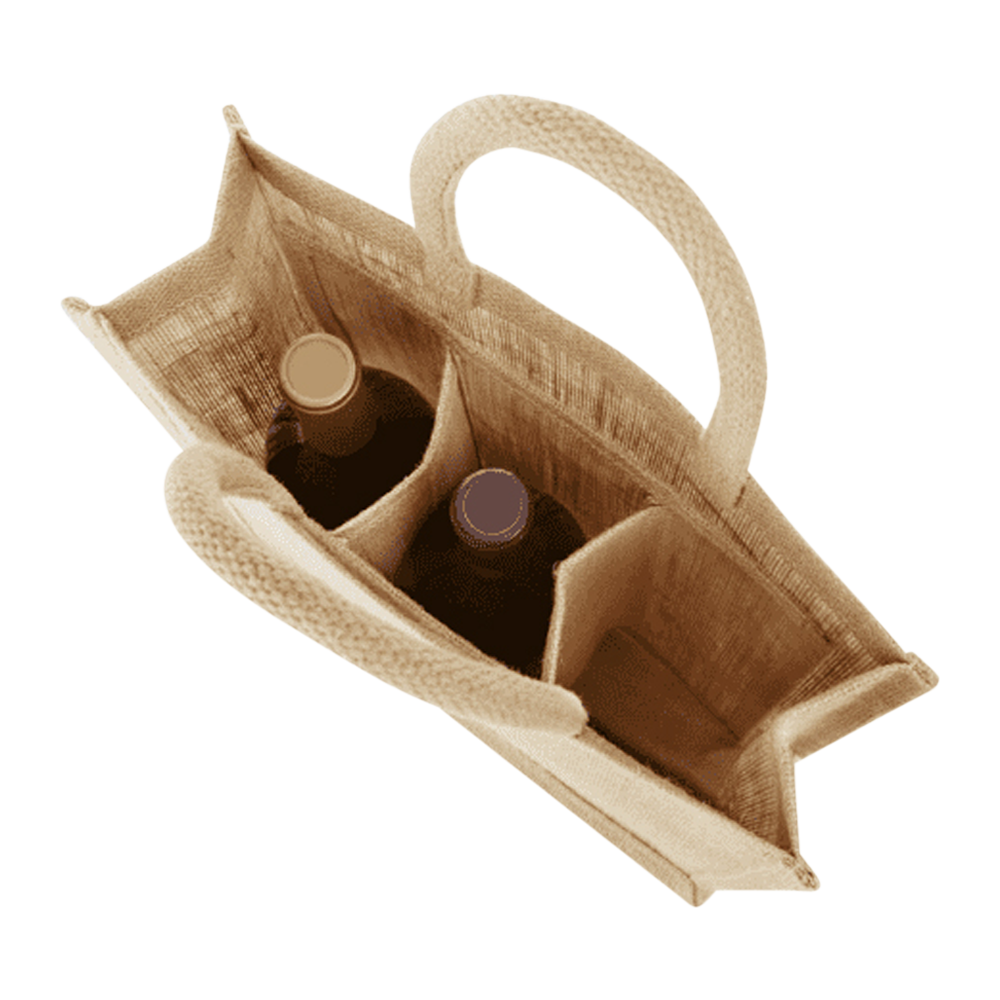 3-BOTTLE JUTE WINE TOTE
