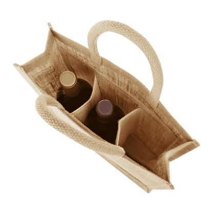 3-BOTTLE JUTE WINE TOTE