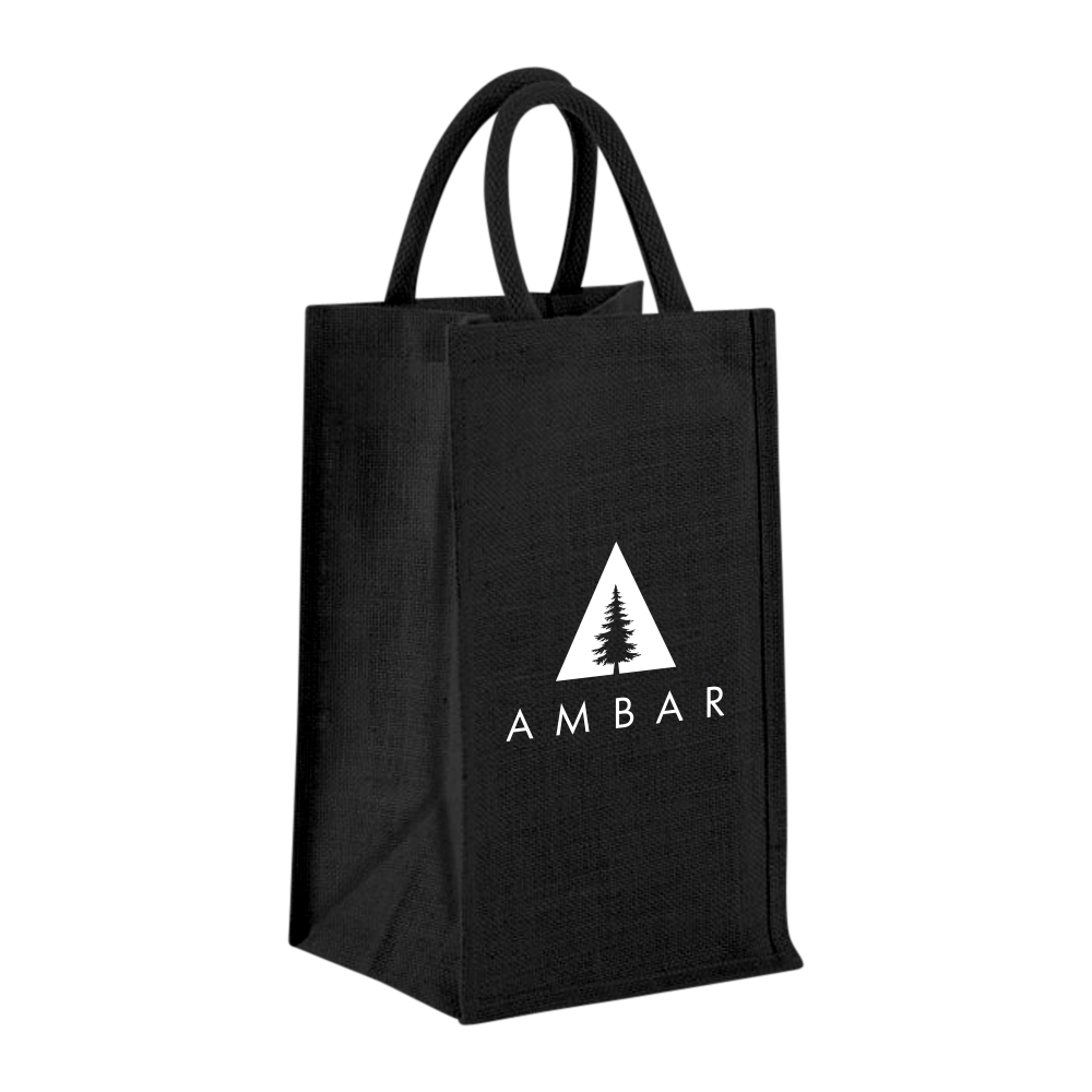 4-BOTTLE JUTE WINE TOTE