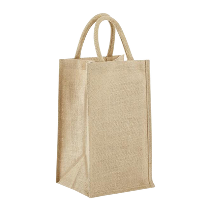 4-BOTTLE JUTE WINE TOTE