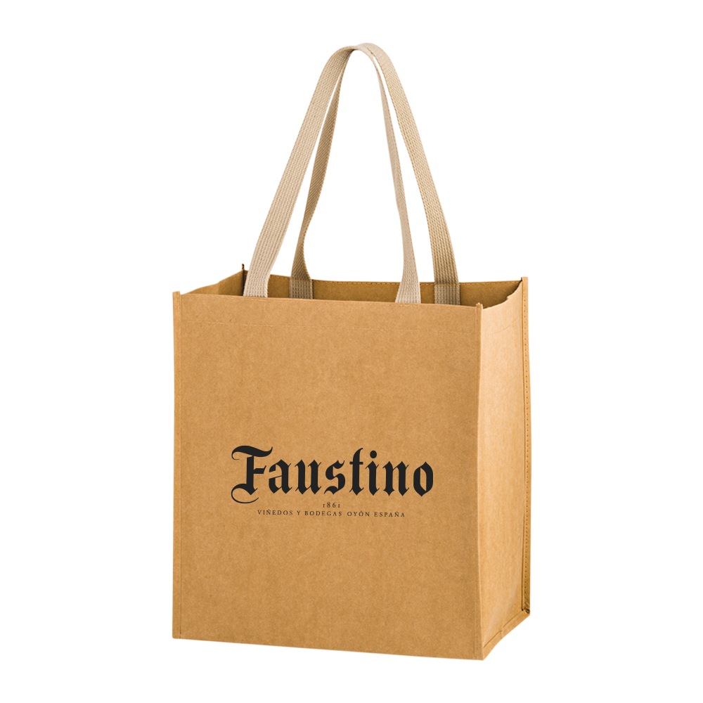 4-BOTTLE WASHABLE KRAFT WINE TOTE