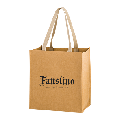 4-BOTTLE WASHABLE KRAFT WINE TOTE