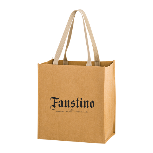 4-BOTTLE WASHABLE KRAFT WINE TOTE