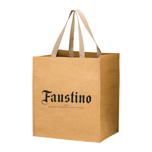 6-BOTTLE WASHABLE KRAFT WINE TOTE