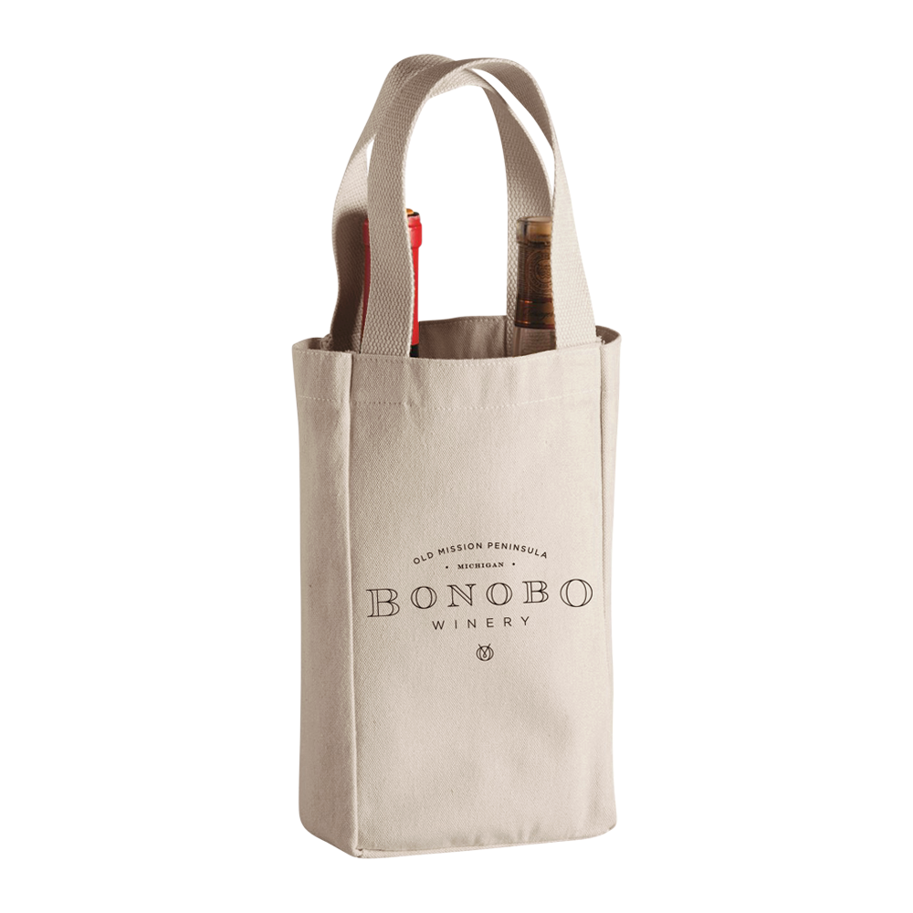 2-Bottle Cotton Wine Tote
