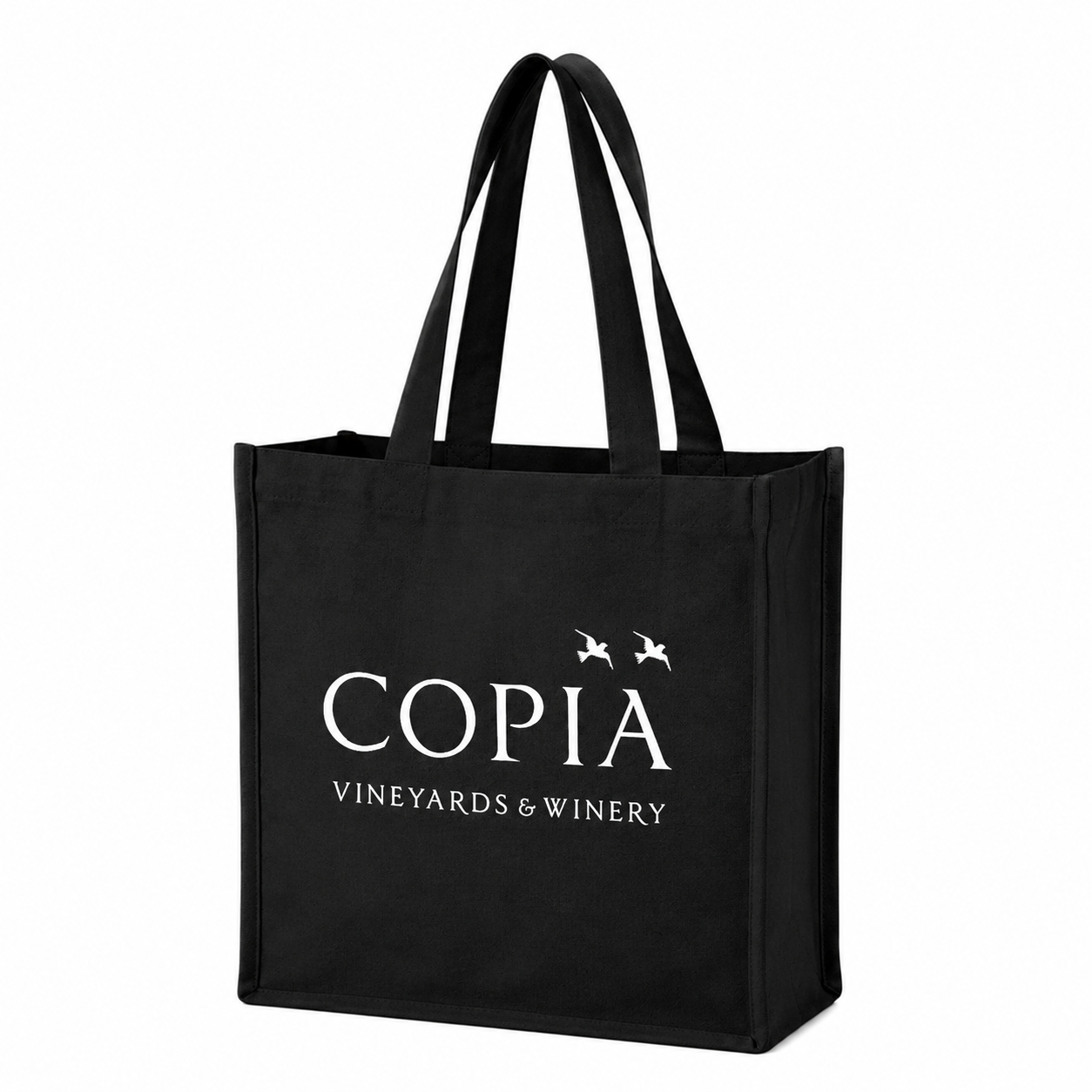 2-Bottle Heavy Cotton Canvas Grocery Tote