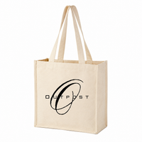 2-Bottle Heavy Cotton Canvas Grocery Tote