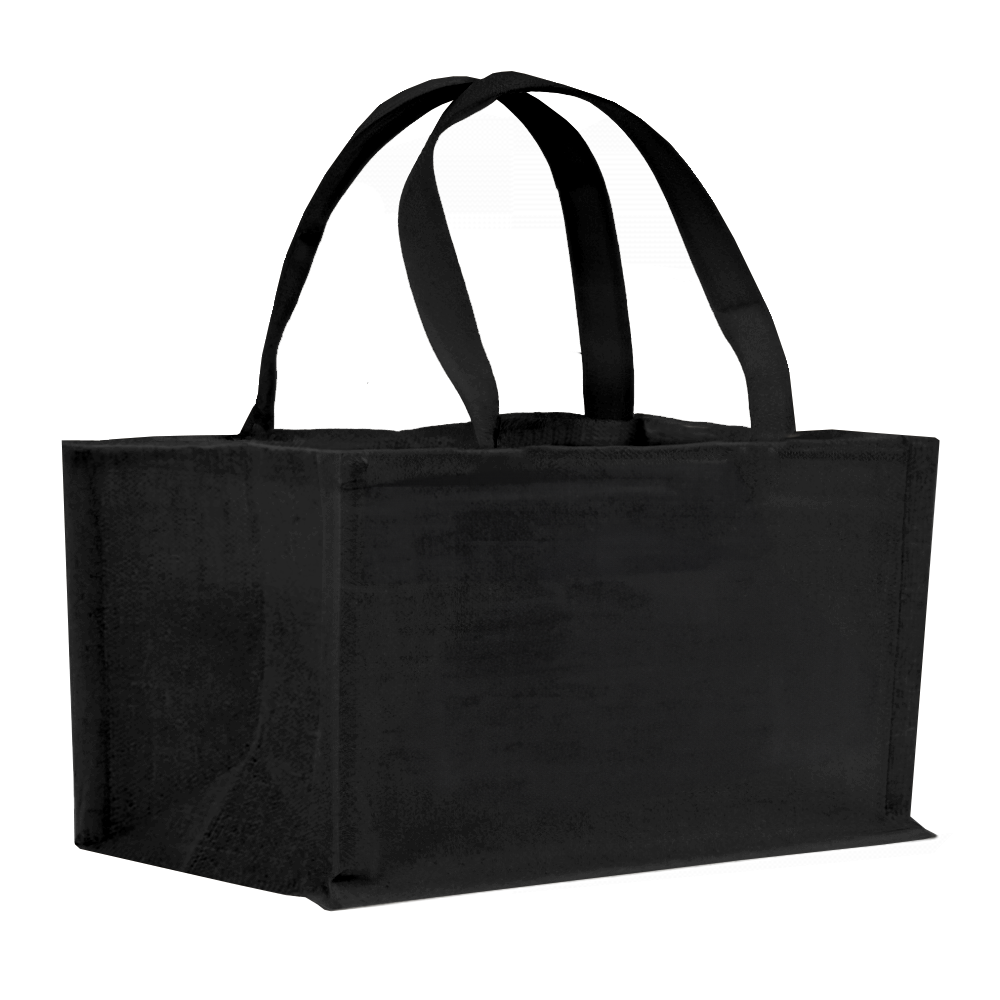 2-Bottle Horizontal Heavy Cotton Canvas Tote