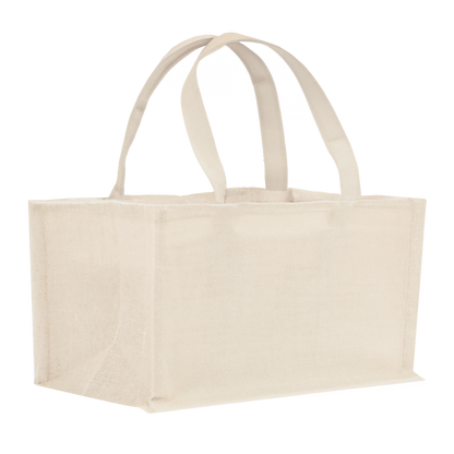 2-Bottle Horizontal Heavy Cotton Canvas Tote