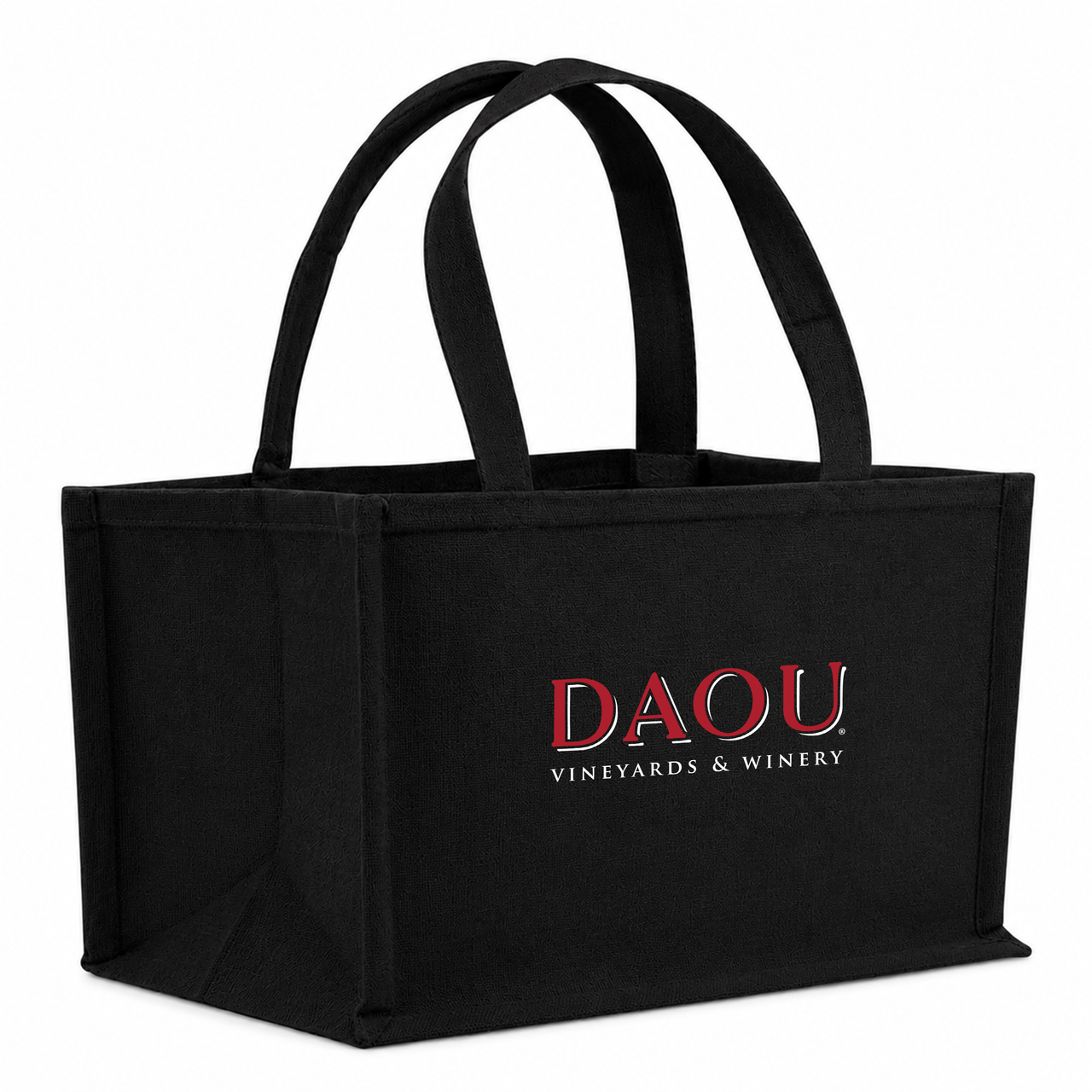 2-Bottle Horizontal Heavy Cotton Canvas Tote