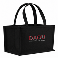 2-Bottle Horizontal Heavy Cotton Canvas Tote