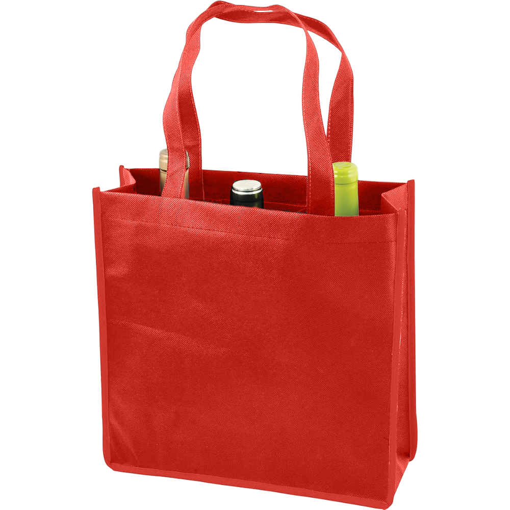 3-BOTTLE NON-WOVEN WINE TOTE