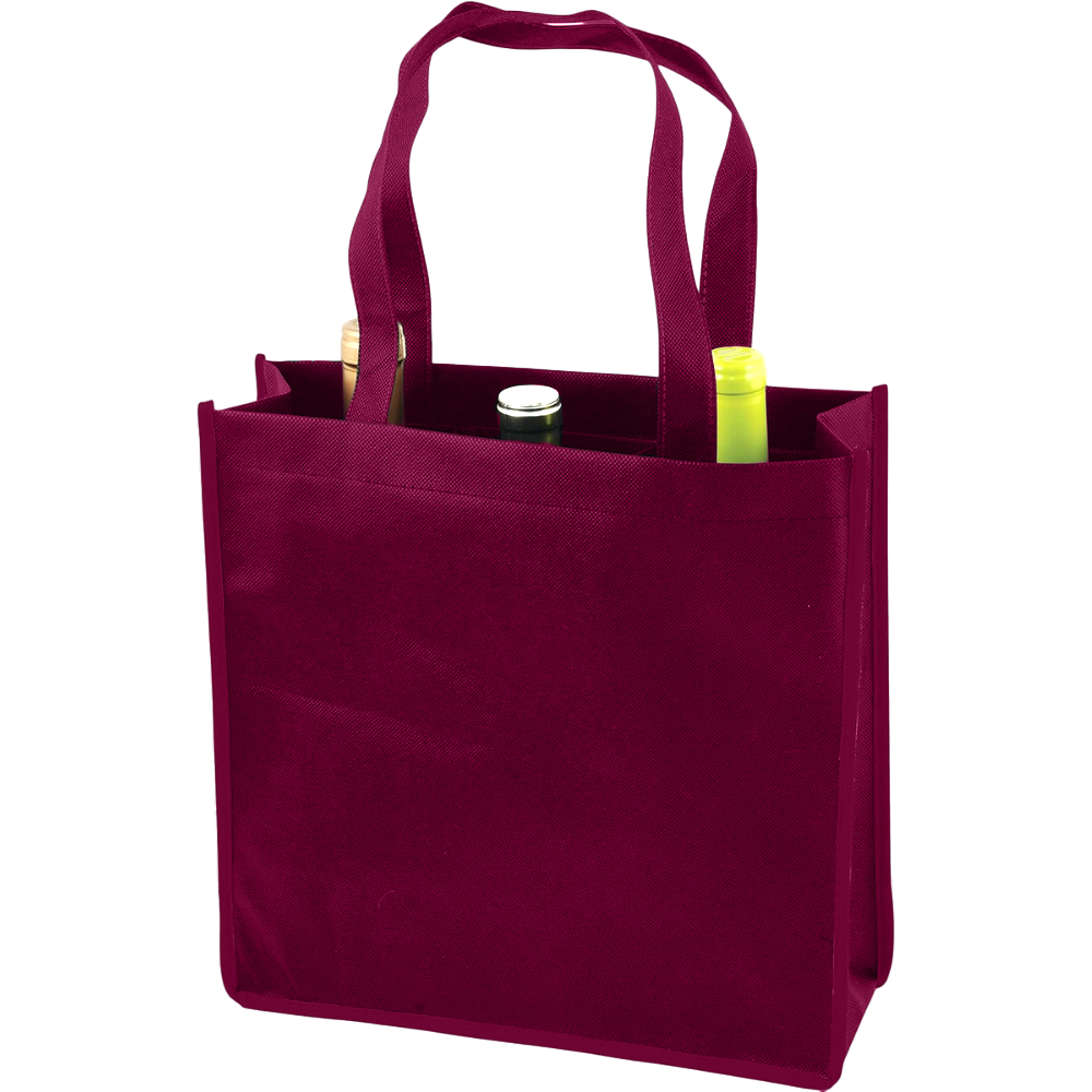 3-BOTTLE NON-WOVEN WINE TOTE