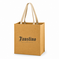 4-Bottle Washable Kraft Wine Tote