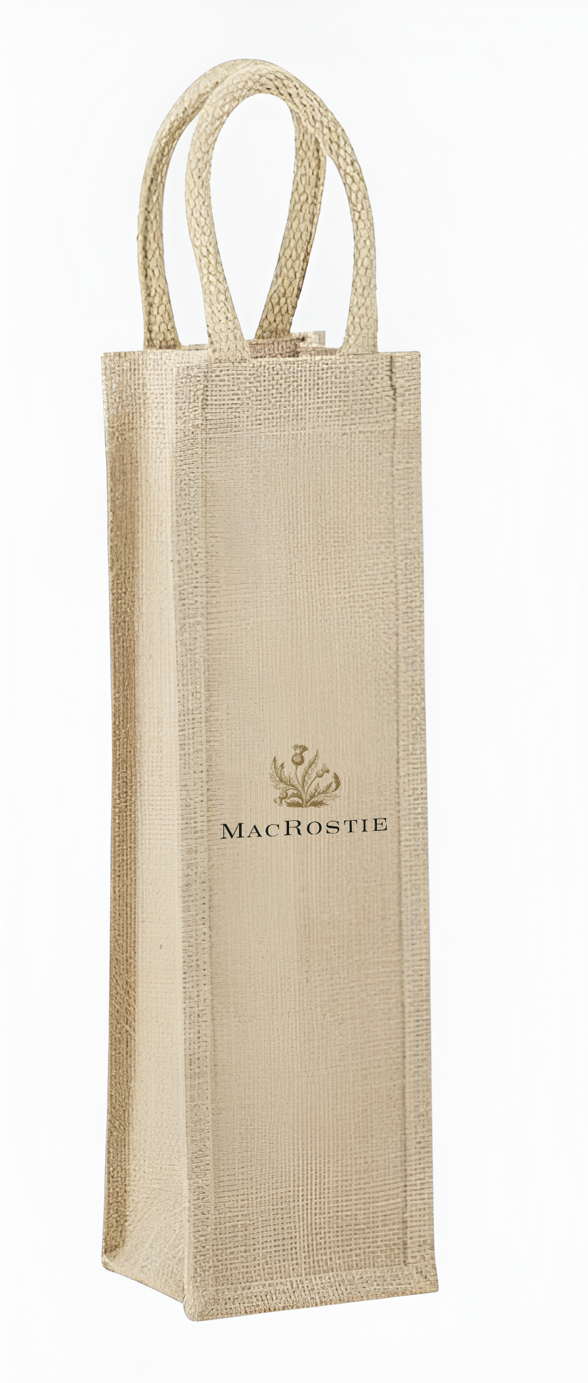 1-Bottle Jute Wine Tote