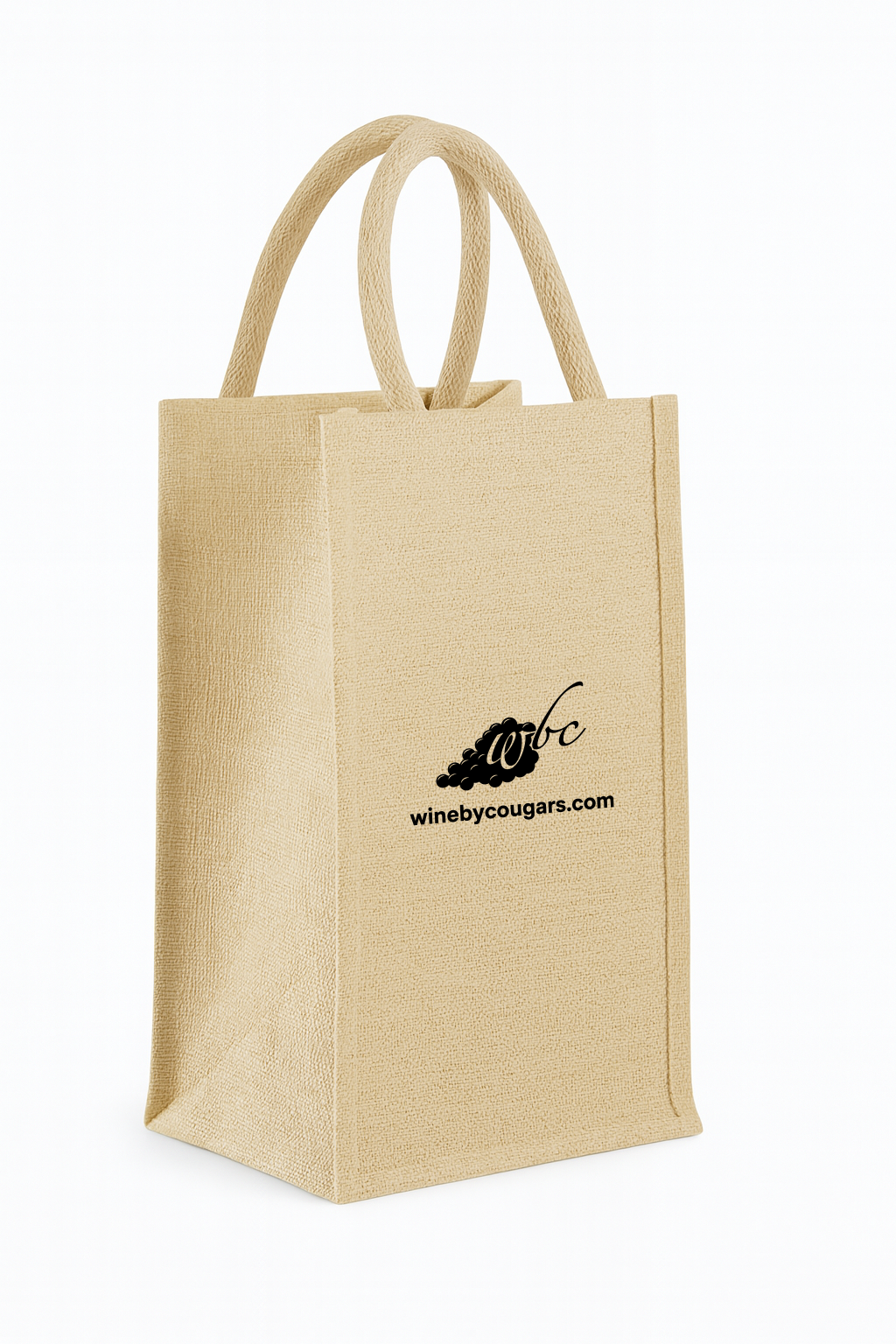 2-Bottle Jute Wine Tote
