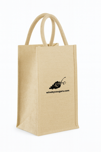 2-Bottle Jute Wine Tote