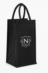 2-Bottle Jute Wine Tote