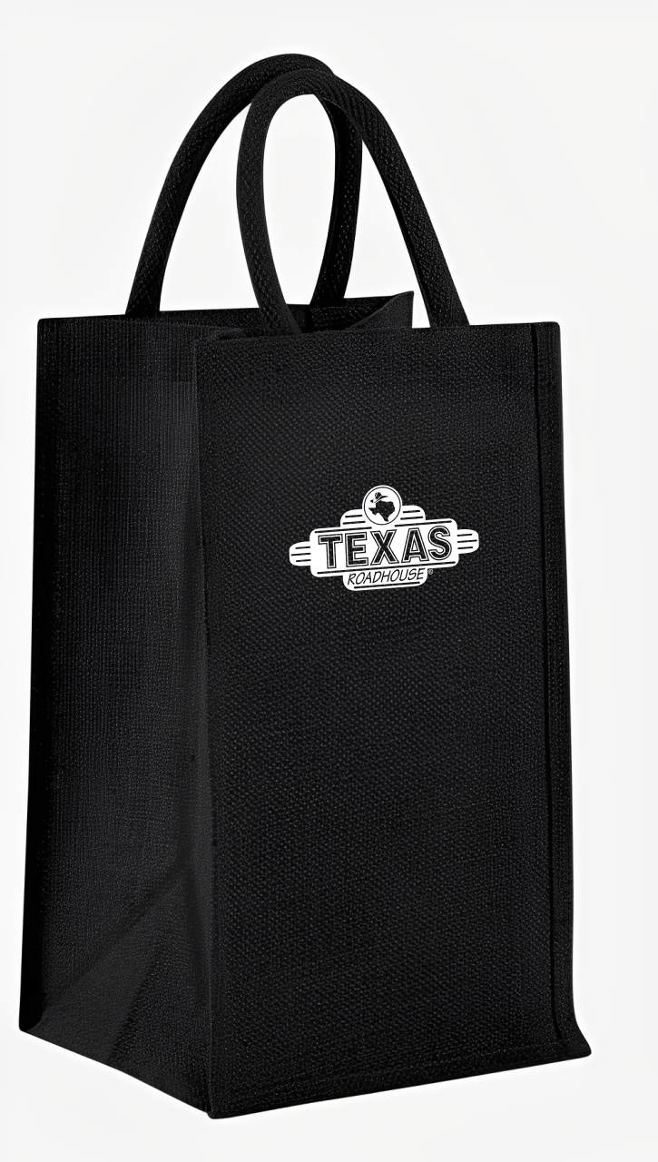 4-Bottle Jute Wine Tote