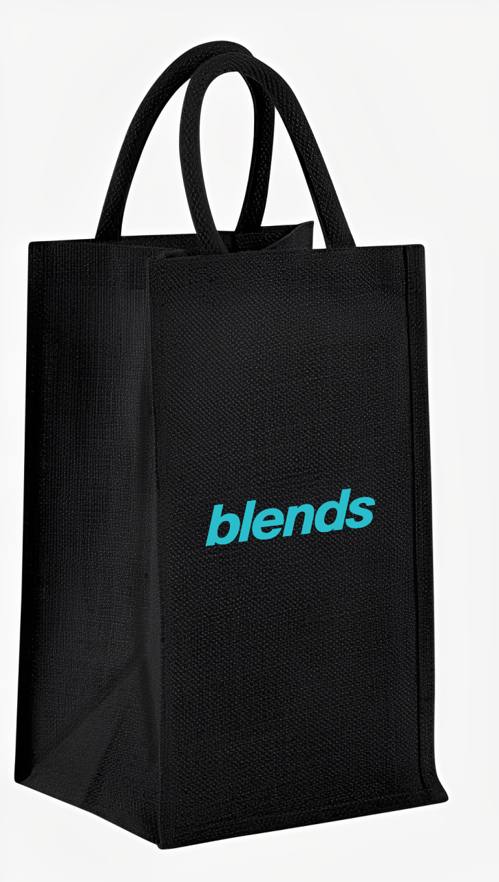 4-Bottle Jute Wine Tote
