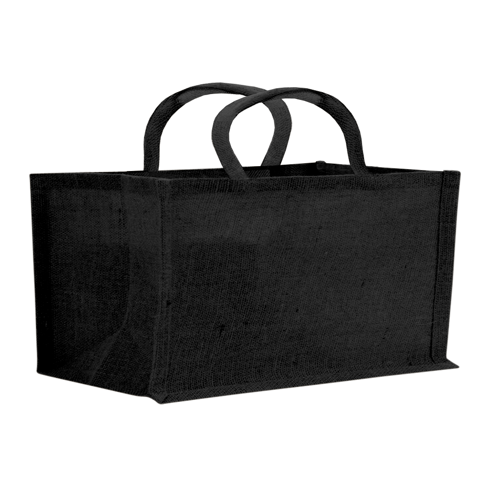 2-Bottle Horizontal Jute Tote