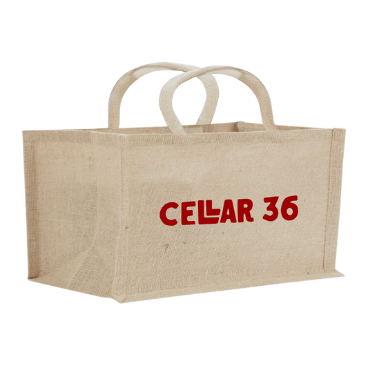 2-Bottle Horizontal Jute Tote