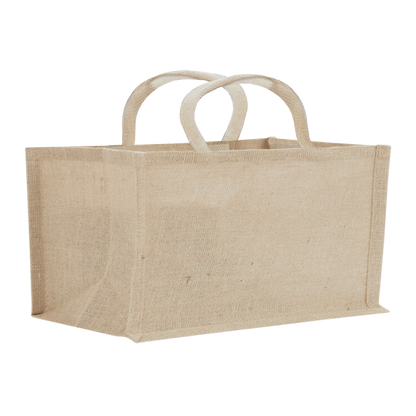 2-Bottle Horizontal Jute Tote