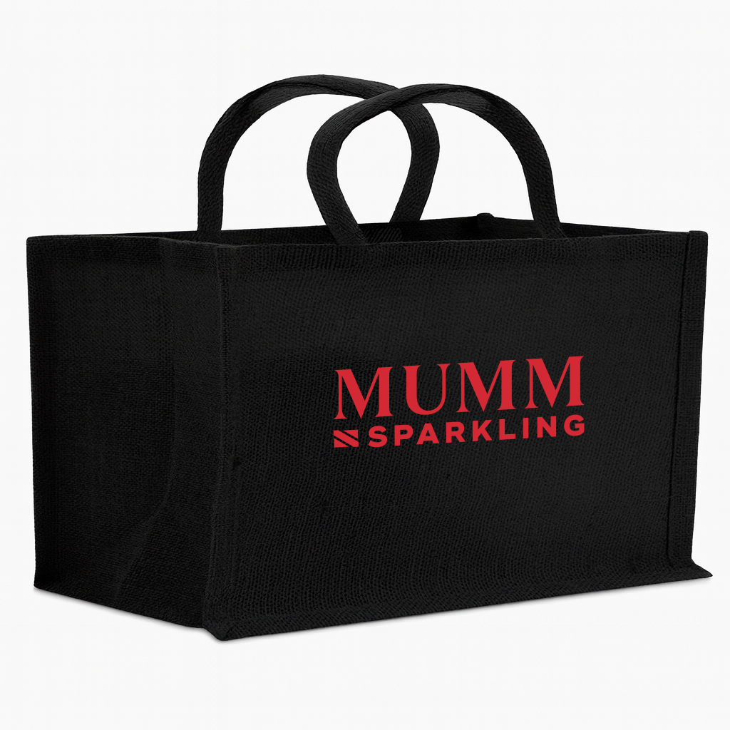 2-Bottle Horizontal Jute Tote