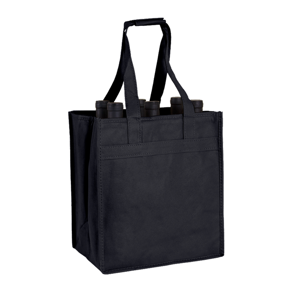 6-BOTTLE NON-WOVEN WINE TOTE
