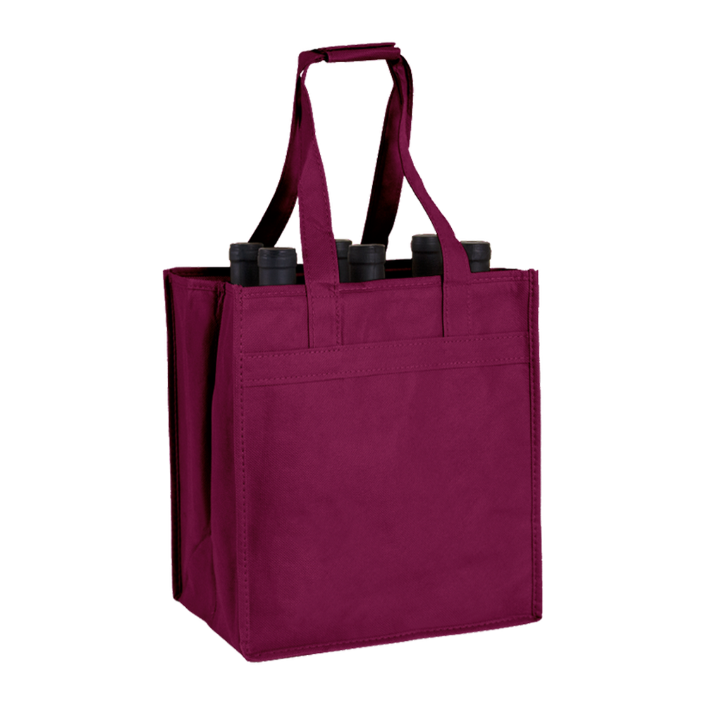 6-BOTTLE NON-WOVEN WINE TOTE