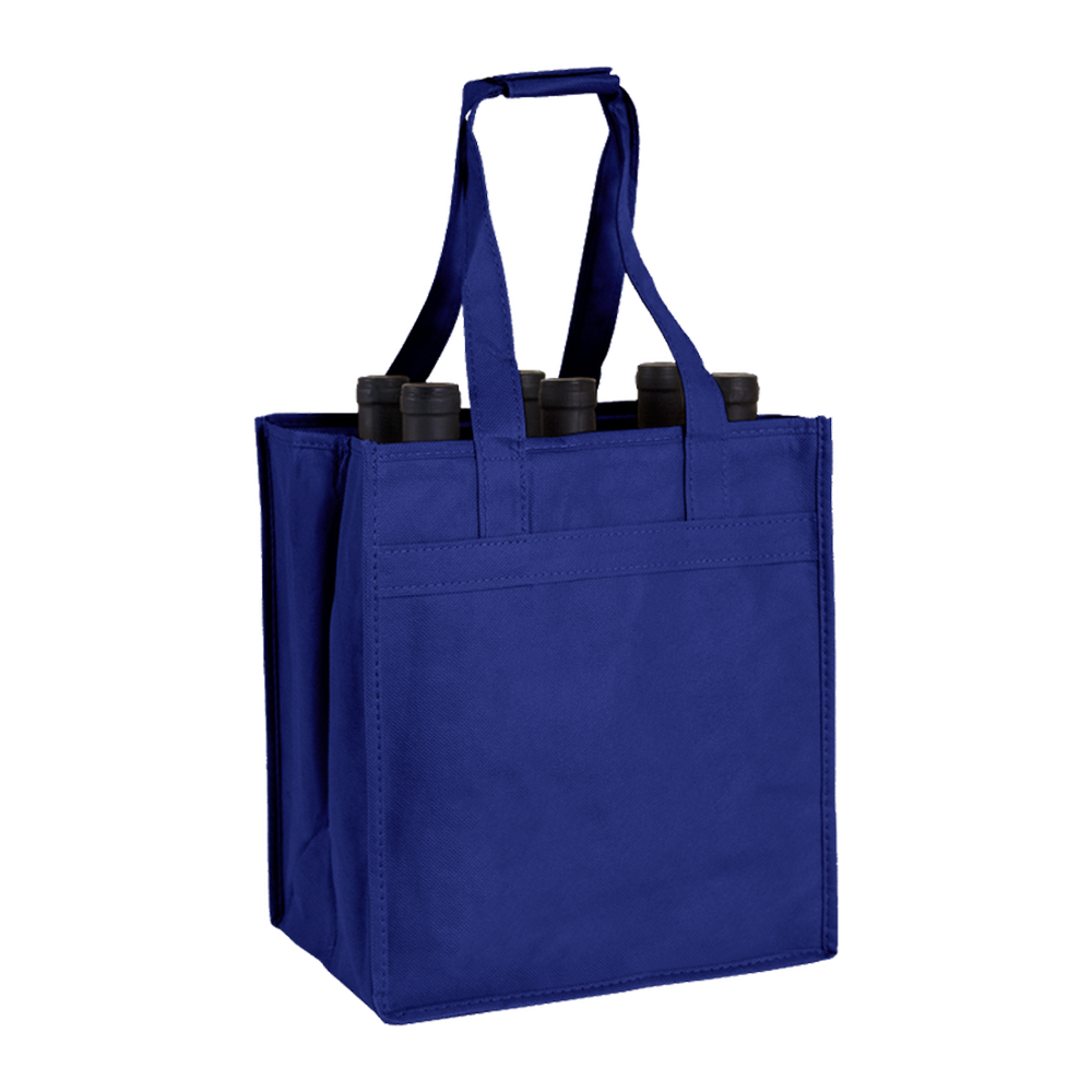 6-BOTTLE NON-WOVEN WINE TOTE